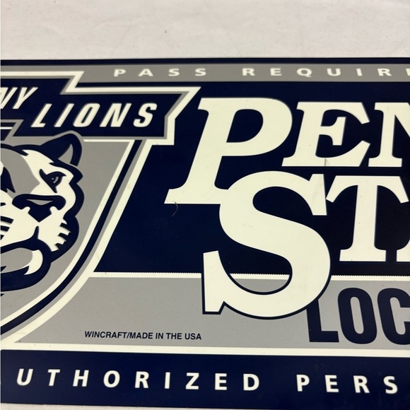 Penn State University PSU Nittany Lions Fan Metal Sign Man Cave 8.5x22 - Picture 4 of 6
